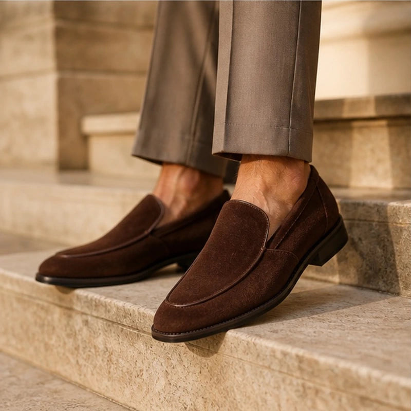 Conrad Suede Slip-On Loafers - Dark Brown - Shoes - Michael Verde - Image 3