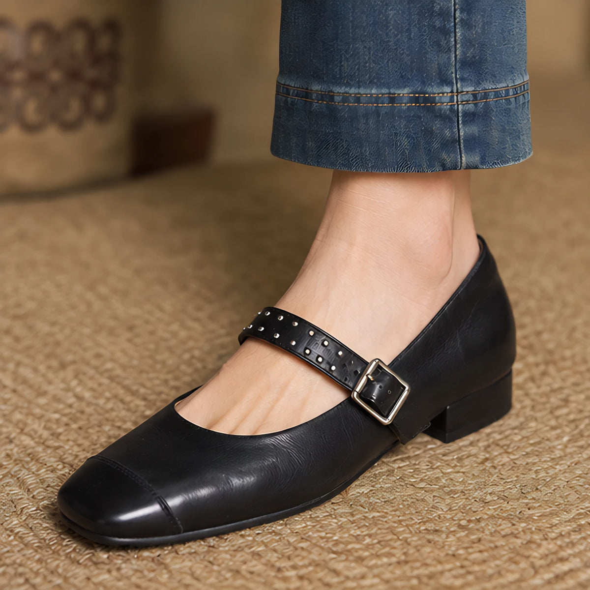 Dahlia Women's Leather Mary Jane Pumps - Black - Women's Footwear > Pumps > Mary Jane Pumps - Michael Verde - Image 1
