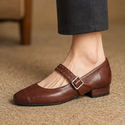 Dahlia Women's Leather Mary Jane Pumps - Brown - Women's Footwear > Pumps > Mary Jane Pumps - Michael Verde - Image 1