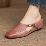 Elinor Women's Square-Toe Slip-On Leather Mules - Pink - Women's Footwear > Mules > Leather Mules - Michael Verde - Image 1