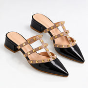 Elladine Women's Studded Slip-On Mule - Black - Women's Footwear > Mules > Pointed-Toe Mules - Michael Verde - Image 1