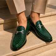 Ellard Leather Loafers - Green - men's loafers - Michael Verde - Image 2