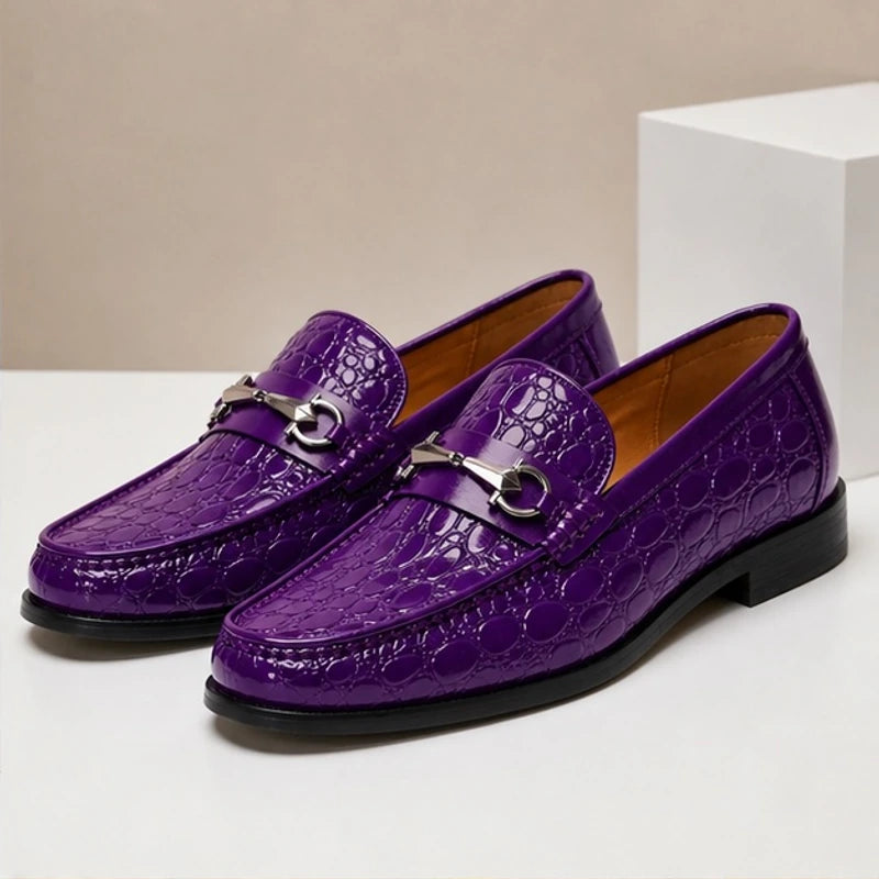 Ellard Leather Loafers - Purple - leather loafers - Michael Verde - Image 3