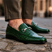 Ellard Leather Loafers - Green - Shoes - Michael Verde - Image 1