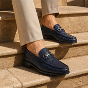 Ellard Leather Loafers - Blue - men's loafers - Michael Verde - Image 2