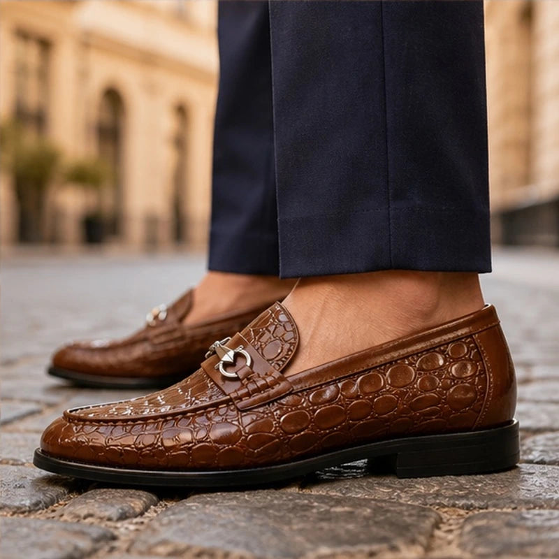Ellard Leather Loafers - Brown - Shoes - Michael Verde - Image 1