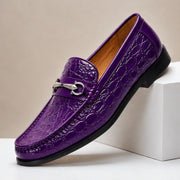 Ellard Leather Loafers - Purple - cowhide leather - Michael Verde - Image 4