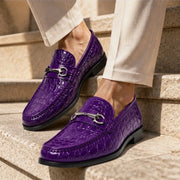 Ellard Leather Loafers - Purple - men's loafers - Michael Verde - Image 2
