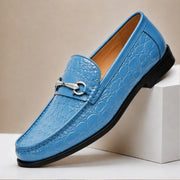 Ellard Leather Loafers - Sky Blue - cowhide leather - Michael Verde - Image 4
