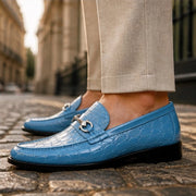 Ellard Leather Loafers - Sky Blue - Shoes - Michael Verde - Image 1