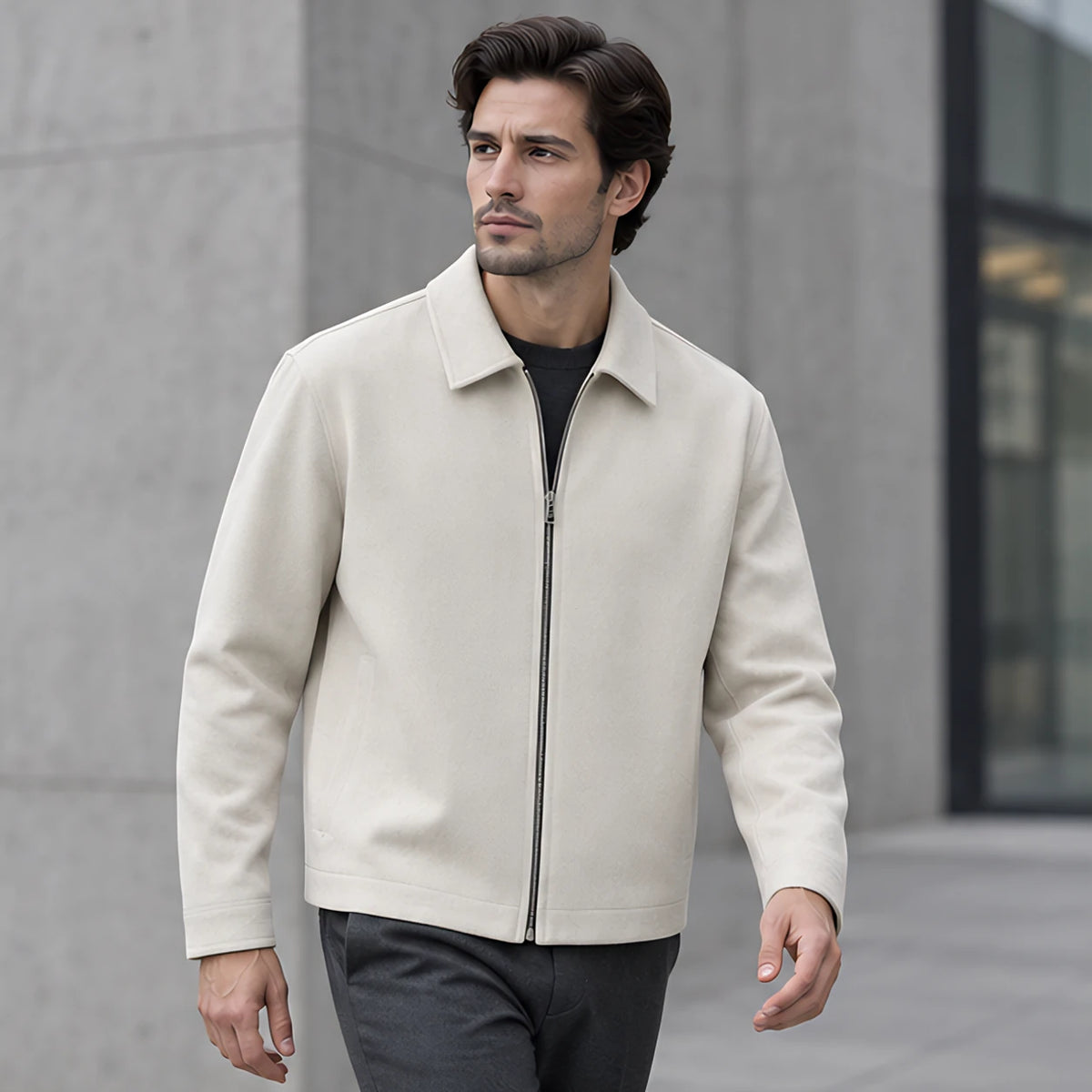 Ellery Men's Textured Woven Zip Jacket - Apricot - Catalog Group: Clothing - Michael Verde - Image 2