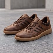 Emric Men's Leather Low-Top Sneakers - Brown - Footwear > Sneakers > Leather Sneakers - Michael Verde - Image 3