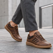 Emric Men's Leather Low-Top Sneakers - Brown - Sneakers - Michael Verde - Image 2