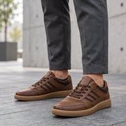 Emric Men's Leather Low-Top Sneakers - Brown - Footwear > Sneakers > Leather Sneakers - Michael Verde - Image 1