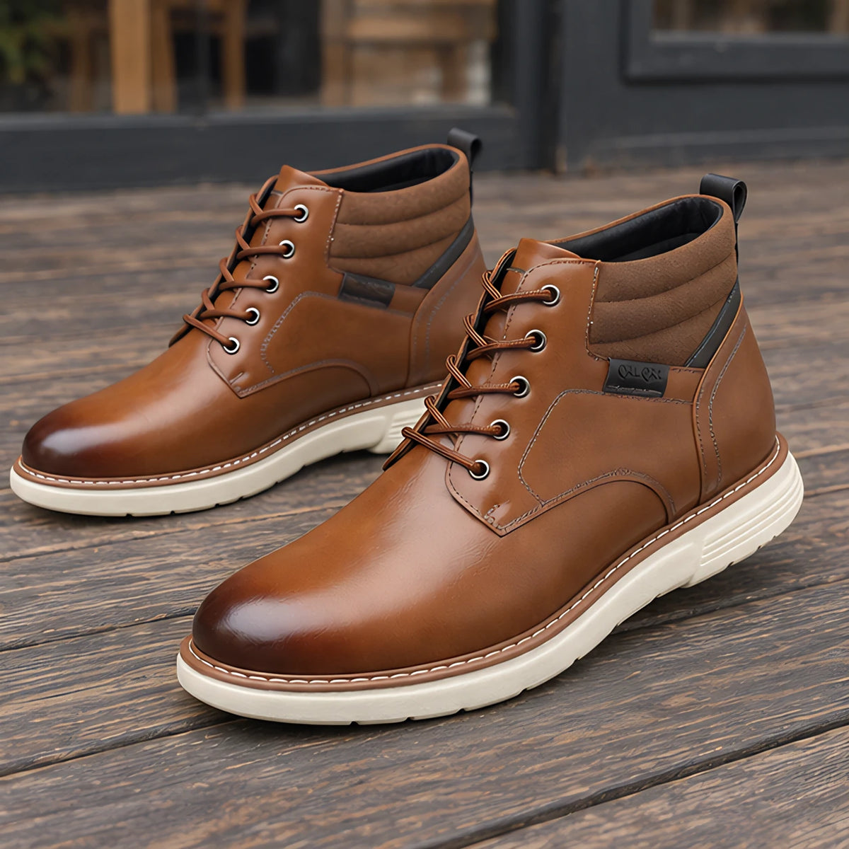 Enzo Men's Leather Chukka Boots - Brown - Shoes - Michael Verde - Image 3