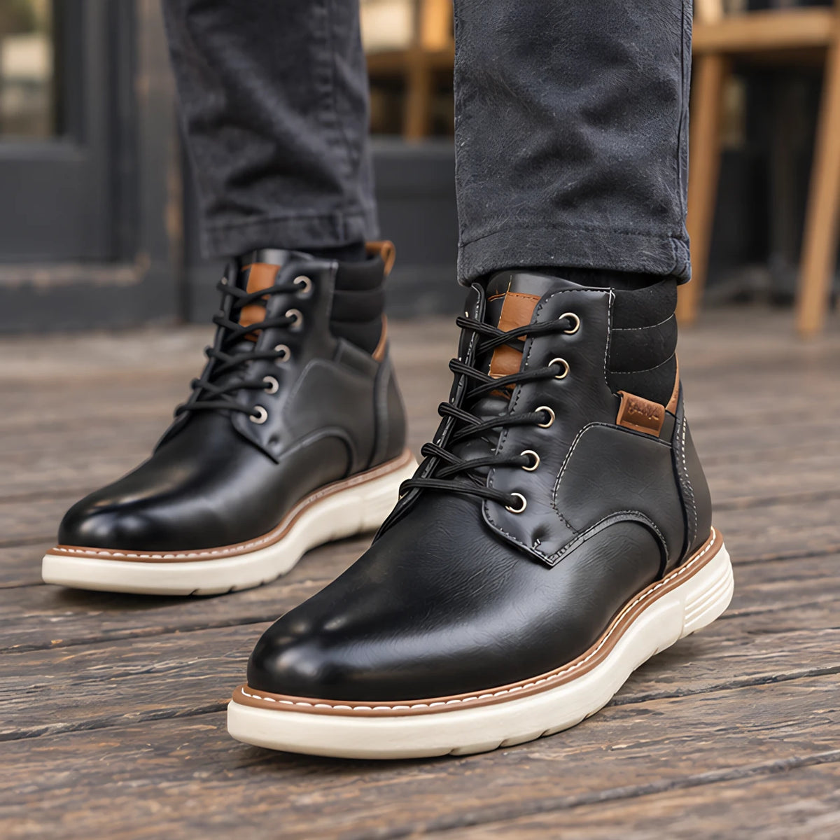 Enzo Men's Leather Chukka Boots - Black - Men's Footwear > Boots > Chukka Boots - Michael Verde - Image 1