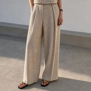 Estelle Two Piece Pants Set - Linen - wide leg pants - Michael Verde - Image 4