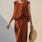 Estelle Two Piece Pants Set - Fire Orange - two piece set - Michael Verde - Image 3
