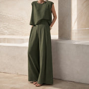 Estelle Two Piece Pants Set - Forrest - Outfit Set - Michael Verde - Image 1