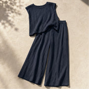 Estelle Two Piece Pants Set - Navy - women's set - Michael Verde - Image 2