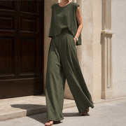 Estelle Two Piece Pants Set - Forrest - women's set - Michael Verde - Image 2