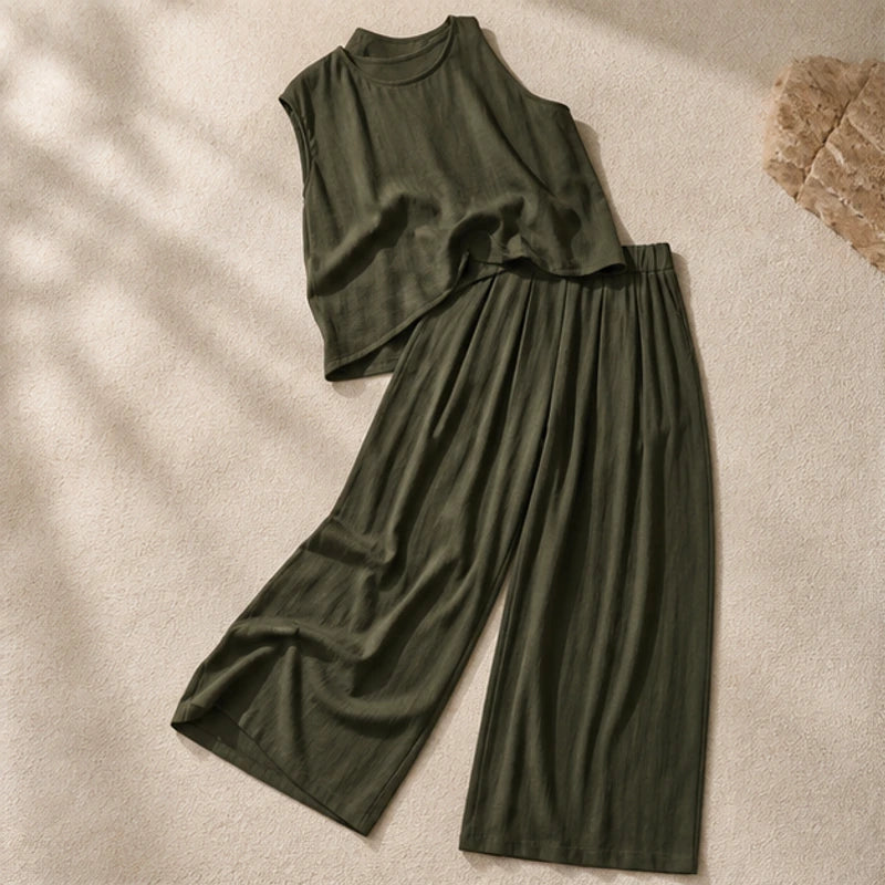 Estelle Two Piece Pants Set - Forrest - two piece set - Michael Verde - Image 3