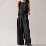 Estelle Two Piece Pants Set - Black - Outfit Set - Michael Verde - Image 1