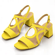 Evadelle Women's Orthopedic Block Heel Sandals - Yellow - Catalog Group: Footwear - Michael Verde - Image 2