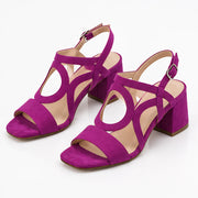 Evadelle Women's Orthopedic Block Heel Sandals - Purple - Catalog Group: Footwear - Michael Verde - Image 2