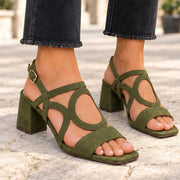 Evadelle Women's Orthopedic Block Heel Sandals - Olive - Department: Women - Michael Verde - Image 3