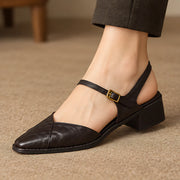 Evania Women's Leather Mary Jane Pumps - Brown - Women's Footwear > Heels > Mary Jane Pumps - Michael Verde - Image 1
