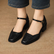 Evania Women's Leather Mary Jane Pumps - Black - Women's Heels - Michael Verde - Image 3