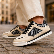 Evermont Leather Court Sneakers - Onyx Mosaic - Footwear > Sneakers > Low-Top Court Sneakers - Michael Verde - Image 3