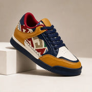 Evermont Leather Court Sneakers - Carnival Mosaic - Footwear > Sneakers > Low-Top Court Sneakers - Michael Verde - Image 1