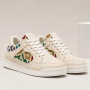 Evermont Leather Court Sneakers - Ivory Mosaic - Sneakers - Michael Verde - Image 2