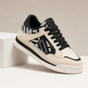 Evermont Leather Court Sneakers - Onyx Mosaic - Footwear > Sneakers > Low-Top Court Sneakers - Michael Verde - Image 1