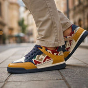 Evermont Leather Court Sneakers - Carnival Mosaic - Footwear > Sneakers > Low-Top Court Sneakers - Michael Verde - Image 3