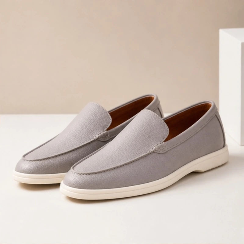 Fairmont Leather Loafers - Gray - mens shoes - Michael Verde - Image 2