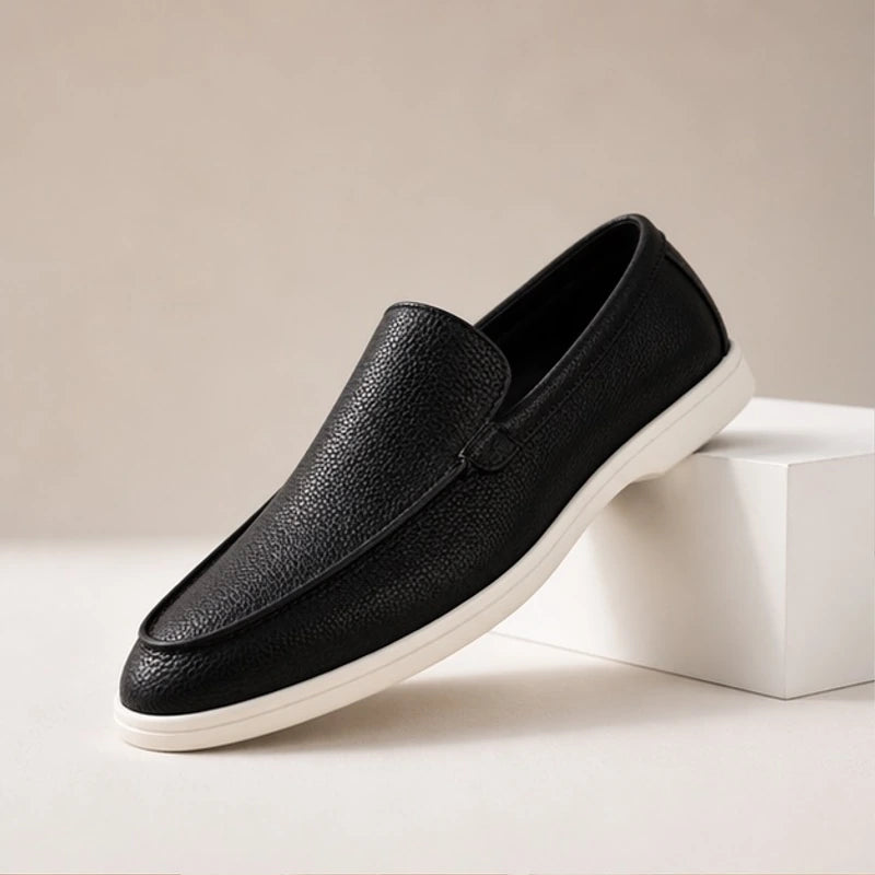 Fairmont Leather Loafers - Black - Men's Footwear > Loafers - Michael Verde - Image 1