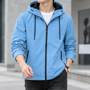 Felix Men's Lightweight Hooded Jacket - Fog Blue - Men's Clothing > Outerwear > Hooded Jackets - Michael Verde - Image 1