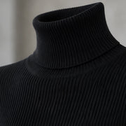 Fenella Women's Ribbed Turtleneck Sweater - Black - Catalog Group: Clothing - Michael Verde - Image 2