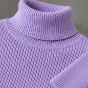 Fenella Women's Ribbed Turtleneck Sweater - Purple - Catalog Group: Clothing - Michael Verde - Image 2