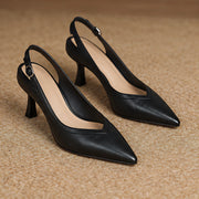 Florelle Women's Buckle-Strap Pointed-Toe Leather Pumps - Black - female - Michael Verde - Image 4
