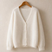 Freya Plush Knit Cardigan - Snow Fur - Department: Women - Michael Verde - Image 3