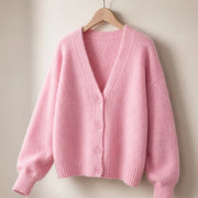 Freya Plush Knit Cardigan - Pink Fur - Department: Women - Michael Verde - Image 3
