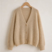Freya Plush Knit Cardigan - Fur - Catalog Group: Clothing - Michael Verde - Image 2
