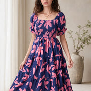 Frinada Floral Off-Shoulder Maxi Dress - Blue - Dress - Michael Verde - Image 1