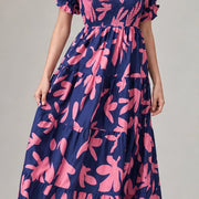 Frinada Floral Off-Shoulder Maxi Dress - Blue - floral dress - Michael Verde - Image 4
