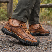 Garrick Men's Burnished Leather Sneakers - Light Brown - Sneakers - Michael Verde - Image 2