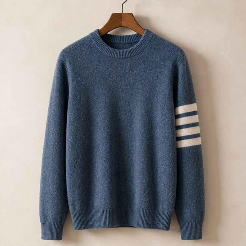 Gresham Cashmere Sweater - Blue - Sweaters > Cashmere Crew-Neck Sweaters - Michael Verde - Image 2